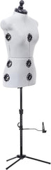 Dritz Twin-Fit Adjustable Dress Form - Small Sizes US 4-10 - Female Clothing Mannequin for Sewing, Fitting, and Draping - Pinnable Sewing Mannequin with 13 Dials for Fitting + 360 Hem Guide