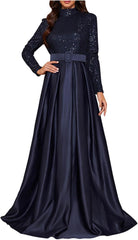 Dresses for Women Party Night Elegant Ruffle Hem Long Sleeve Dress Cocktail Maxi Dressses V Neck Sequin Dress 2025