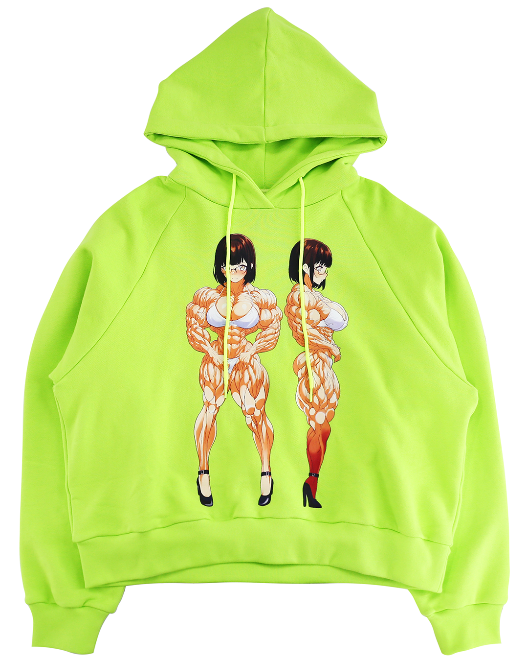MUSCLE 2 GIRL HOODIE with Amanda del Valle (GREEN) RADD LOUNGE 限定