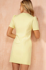 Megan Lemon Button Up Dress