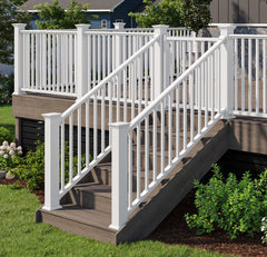 Freedom Camden 48-in L x 42-in H White Composite Deck Railing Gate (Assembly Required)