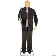 6 Ft. Life-Size Jason Voorhees Animated Prop Decoration - image 1