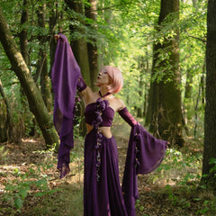 Purple moonlit orchid fantasy fairy costume dress handmade