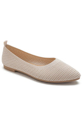Sally Nude Woven Ballet Pumps
