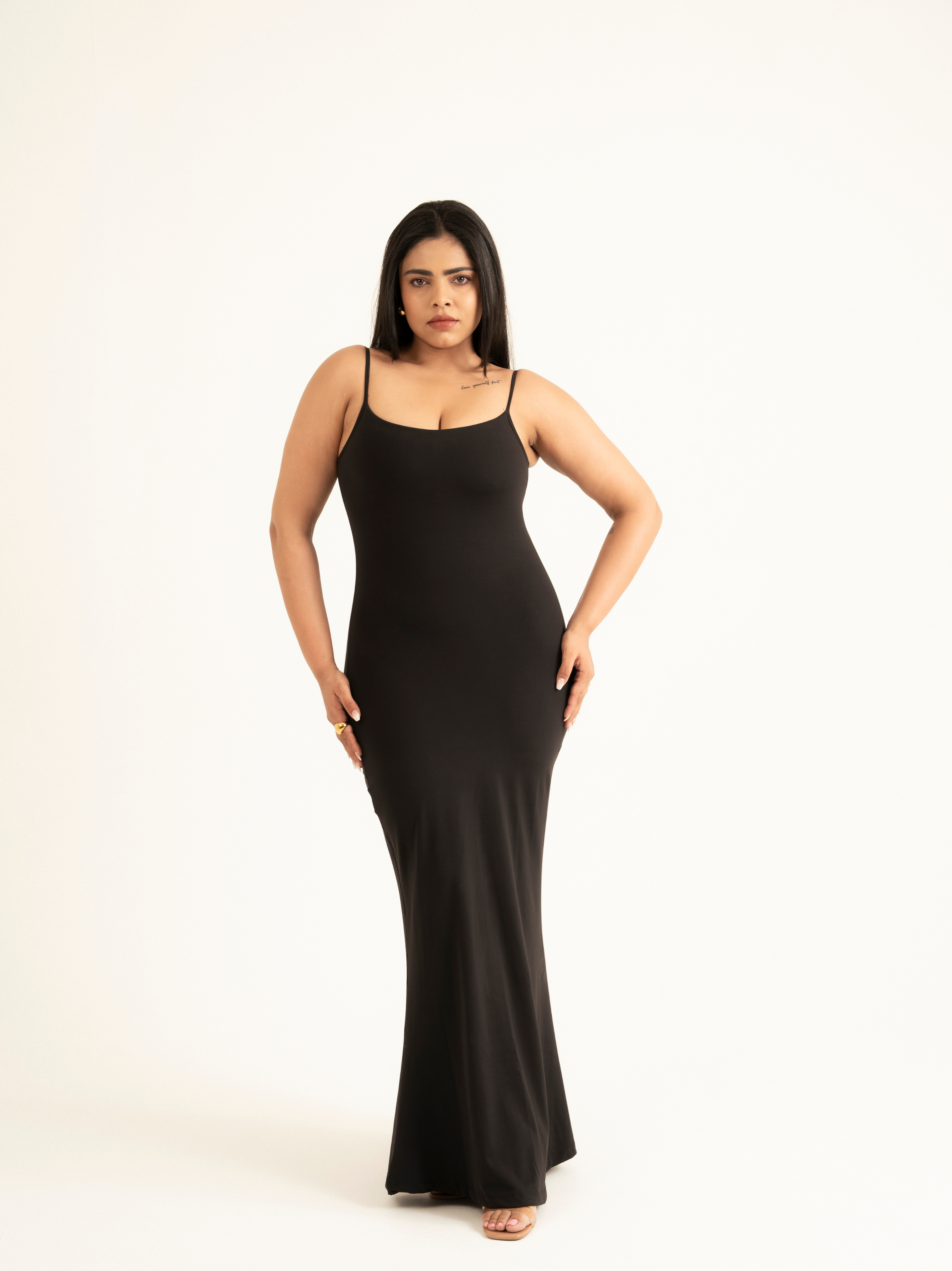 LONG BUILT-IN SHAPEWEAR DRESS