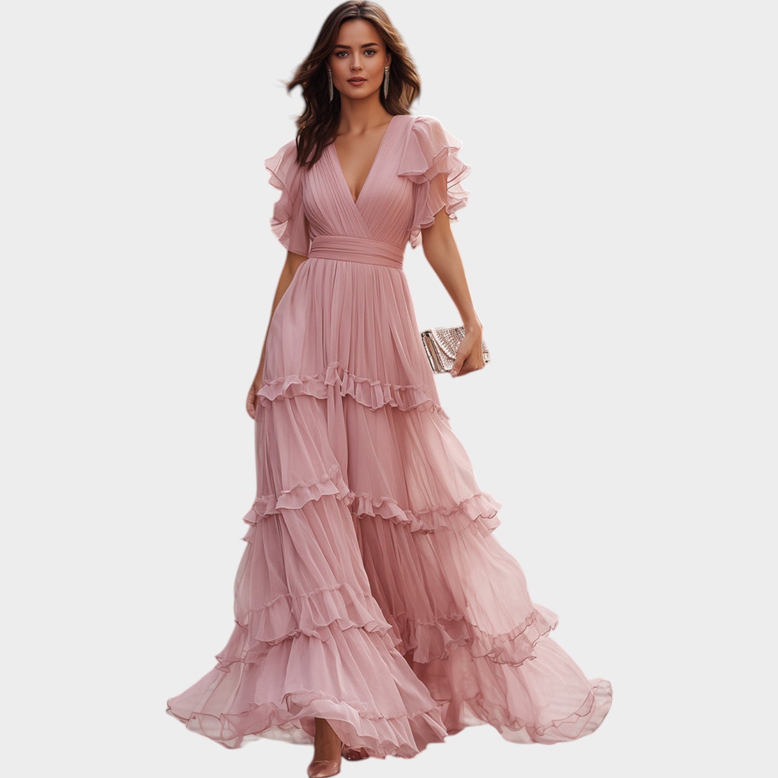 Romantic Tiered Ruffle Maxi Dress