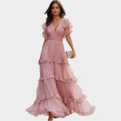 Romantic Tiered Ruffle Maxi Dress
