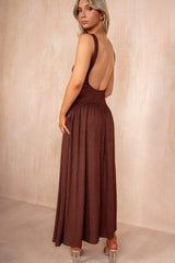 Shirley Chocolate Textured Dress