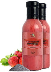 Green Jay Gourmet Strawberry Poppyseed Dressing โ Sweet & Tangy Gourmet Salad Dressing & Marinade โ Handcrafted Small Batch Dressing for Spinach Salads, Chicken, Fruit Bowls & Wraps โ 2 x 12 Ounces