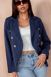 Haddie Navy Button Detail Blazer