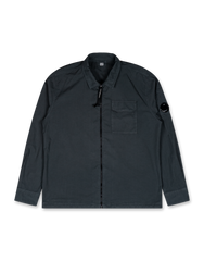 Organic Gabardine Zipped Lens Overshirt