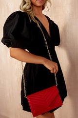Naomi Red PU Detachable Chain Bag
