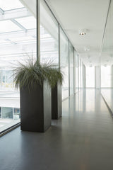 Capi Europe Bloempot rechthoek Terrazzo - 35x35x78 - Wit
