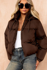 Hillary Chocolate Puffer Jacket
