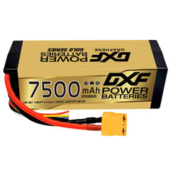 (CN)DXF Lipo Battery 4S 15.2V 7500MAH 150C lipo Hardcase with DEANS/T Plug for Rc 1/8 1/10 Buggy Truck Car Off-Road Drone