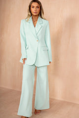 Jean Mint Split Back Blazer