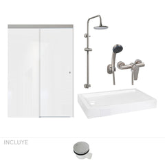 Pack Almagro | Mampara + Receptáculo + Columna + Grifería