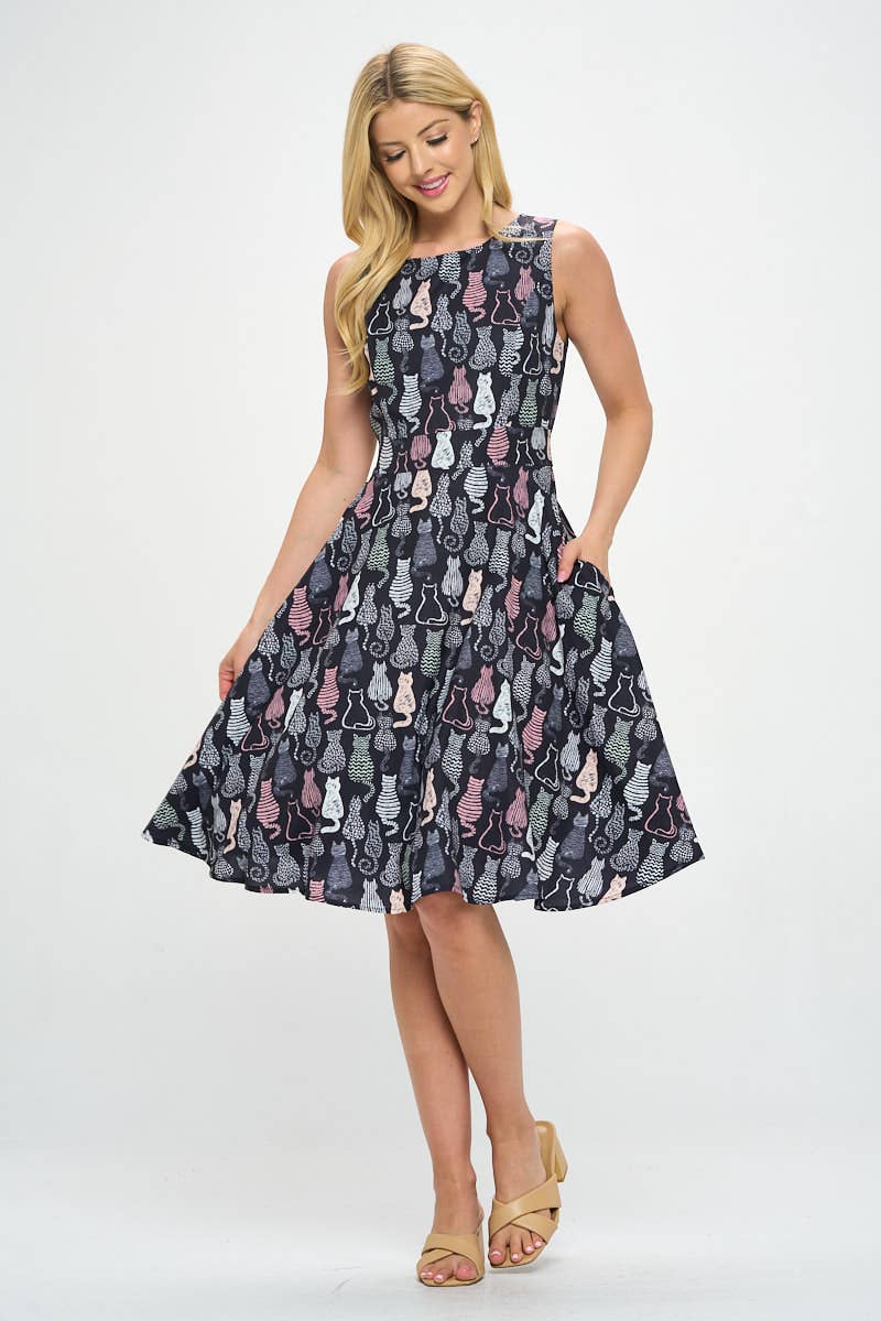 LA Soul - Cat Print Dress