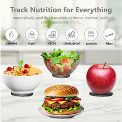 MACROSCALE Portable Food Scale, Pocket-Sized, Rechargeable. Tracks Calories, Nutrition, Cholesterol, Micros, Macros for Weight Loss, Health, Diabetes, Meal Prep. Use with The Gourmetmiles App.