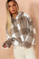 Polly Biscuit Check Teddy Jacket