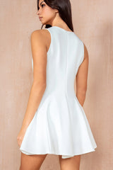 Karson White Racer Shift Dress