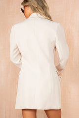 Quintana Cream Tailored Blazer Dress