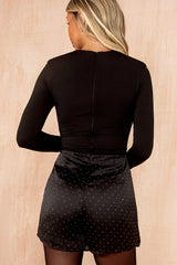 Vivianna Black Diamante 2 in 1 Playsuit