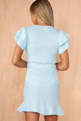 Dorine Blue Fine Knit Co Ord