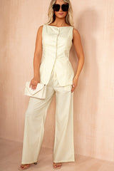 Ariyah Buttercream Waistcoat Co Ord