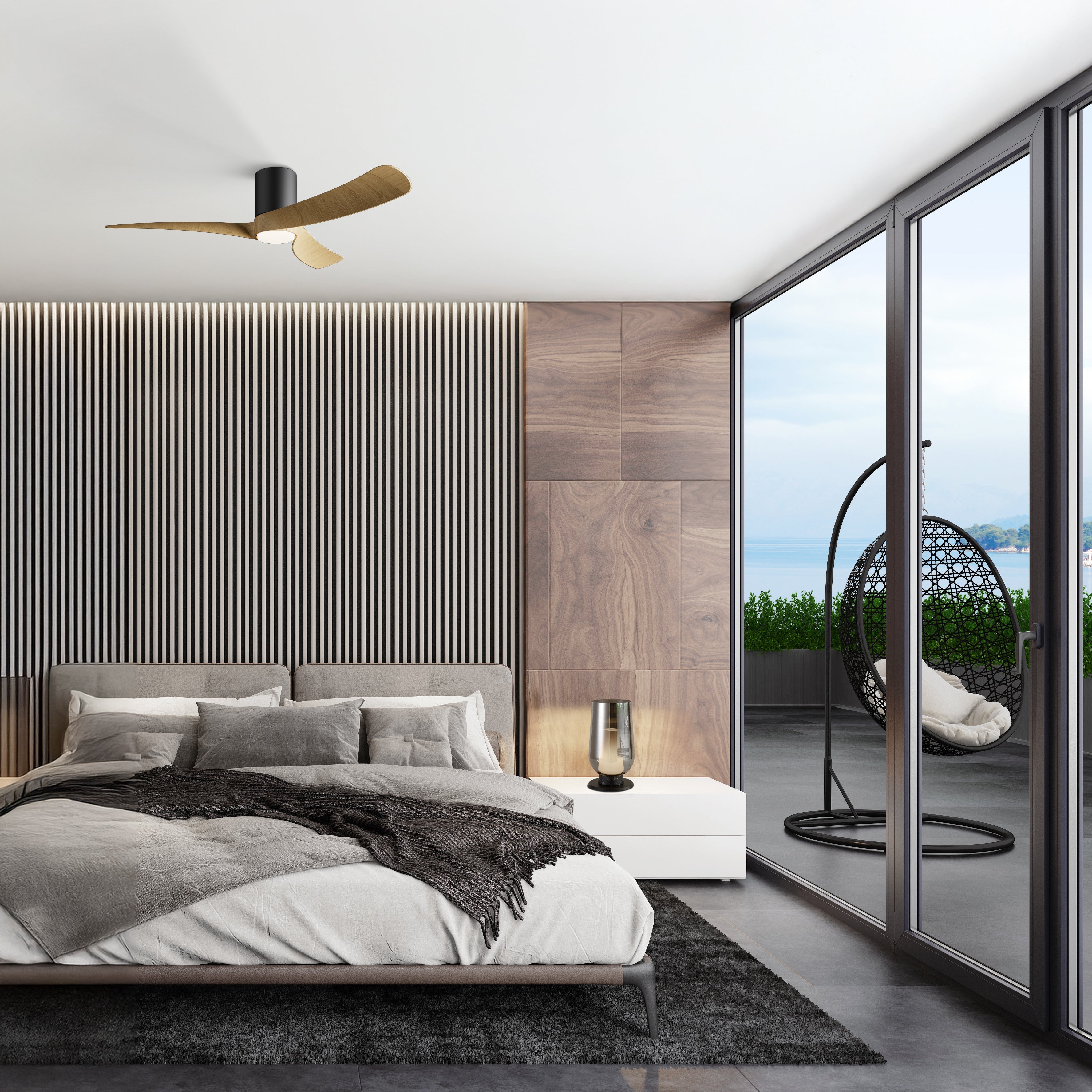 Plafonnier ventilateur NEMO blanc S Mantra 9050