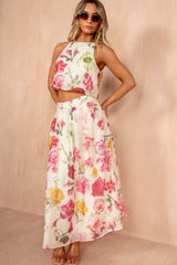 Harlow Multi Floral Racer Neck Top