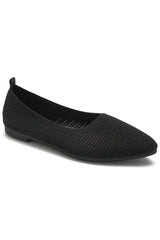 Sally Black Woven Ballet Pumps