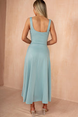 Henley Duck Egg Square Neck Scuba Dress