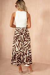Indie Brown Animal Print Smock Dress