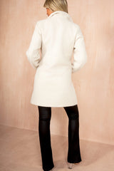 Wendy Cream Wool Longline Coat