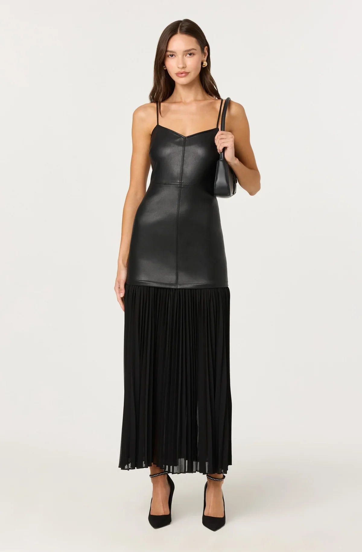 Faux Leather Maxi Dress