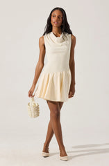 ASTR The Label Cowl Neck Mixed Dress