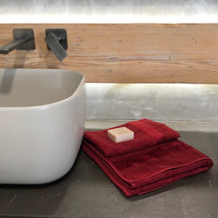 Mirabello Carrara, Coppia 1+1 Fyber bordeaux, cotone, 40x55 - 60x100