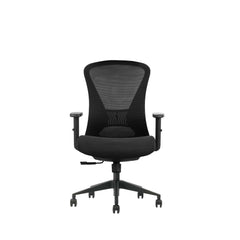 Aria Black Ergonomic Mid Back Chair