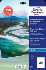 A4 Avery fotopapir glossy 250g inkjet (50) – image 1