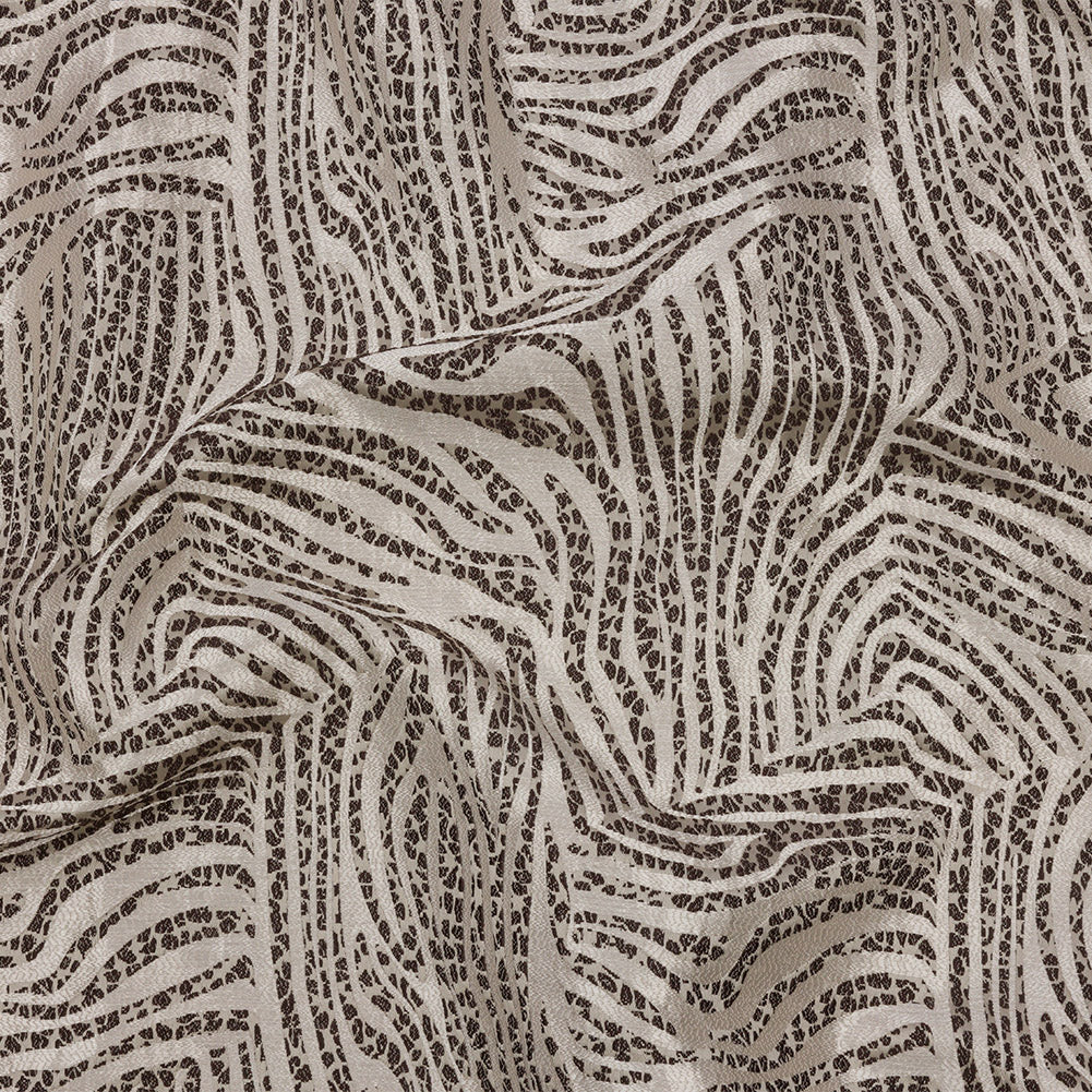 Drapery Jacquard - Slate Animal Stripes and Spots - British Imported