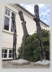 Abstrakt skulptur mann Treskulptur