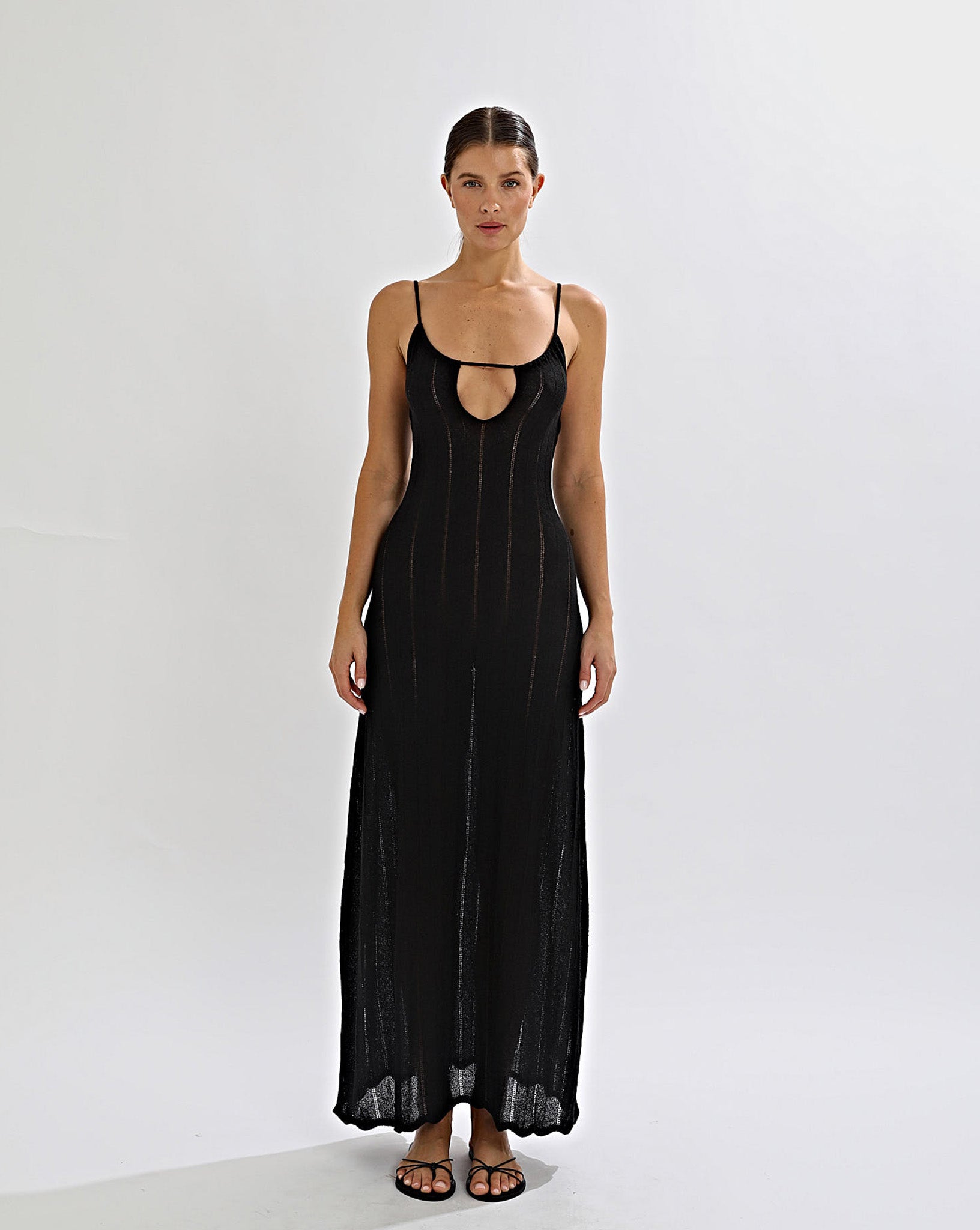 Ariel Knit Maxi Dress Black