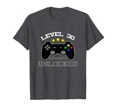Funny shirts V-neck Tank top Hoodie sweatshirt usa uk au ca gifts for 30th Birthday Gift T Shirt - Level 30 Achievement Unlocked 501560