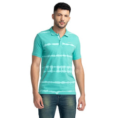 Green Regular Fit Men's Polo T-Shirt by Being Human Clothing