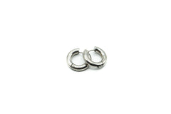 BO Anneau - Argent -rond - 18mm - Rouge Inox