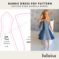 Barbie Dress Sewing Pattern - Moldes Vestido Barbie