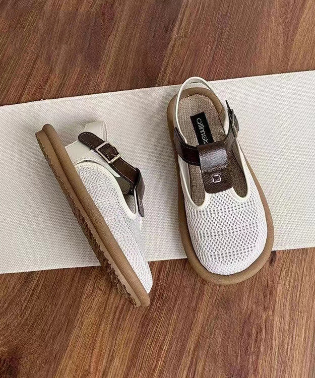 Beige Breathable Mesh Casual Splicing Hiking Sandals