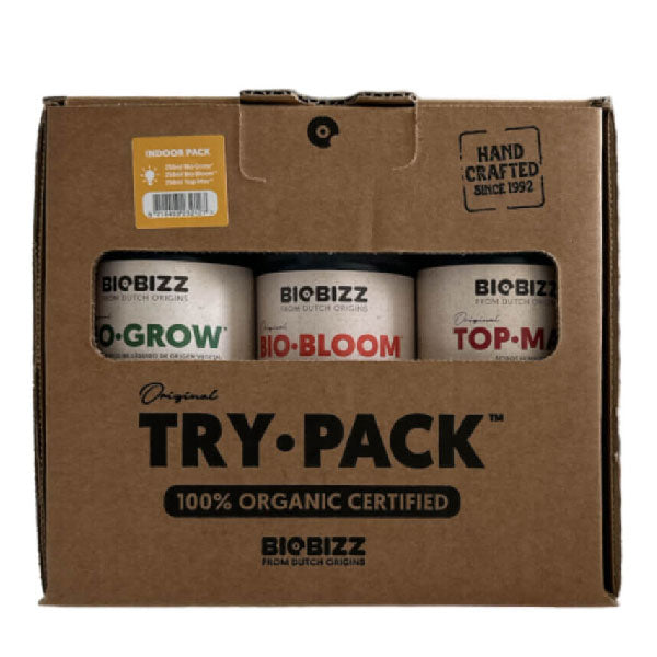 BioBizz Try-Pack Indoor – Kit Fertilizzanti Biologici per Coltivazione Indoor