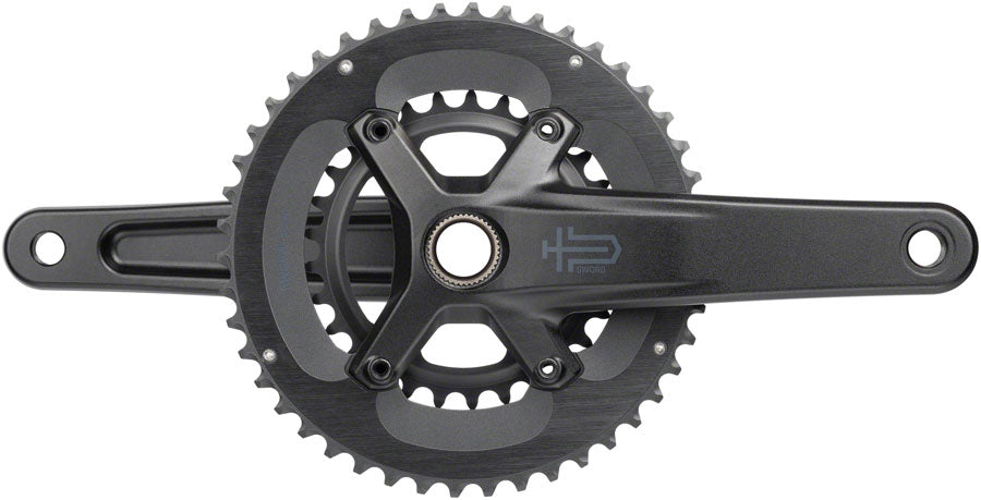 microSHIFT Sword 2x Crankset - 175mm, 10-Speed, 46/29t, 110 Asym BCD, 24mm Spindle, Black